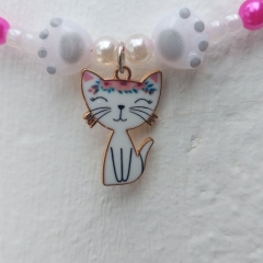 Choker with white cat