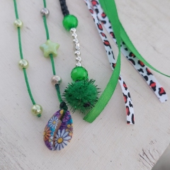 Green Cat Keyring