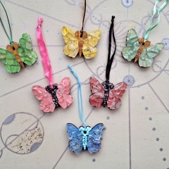 Various Colours Sea Glass Butterflies