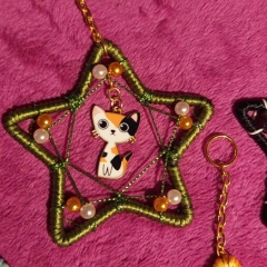 Small hanging cat ornament