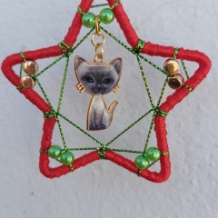 Small hanging cat ornament